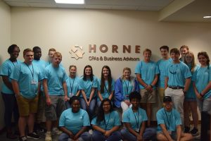 Campers got a first-hand look at the profession with a visit to HORNE, LLP.